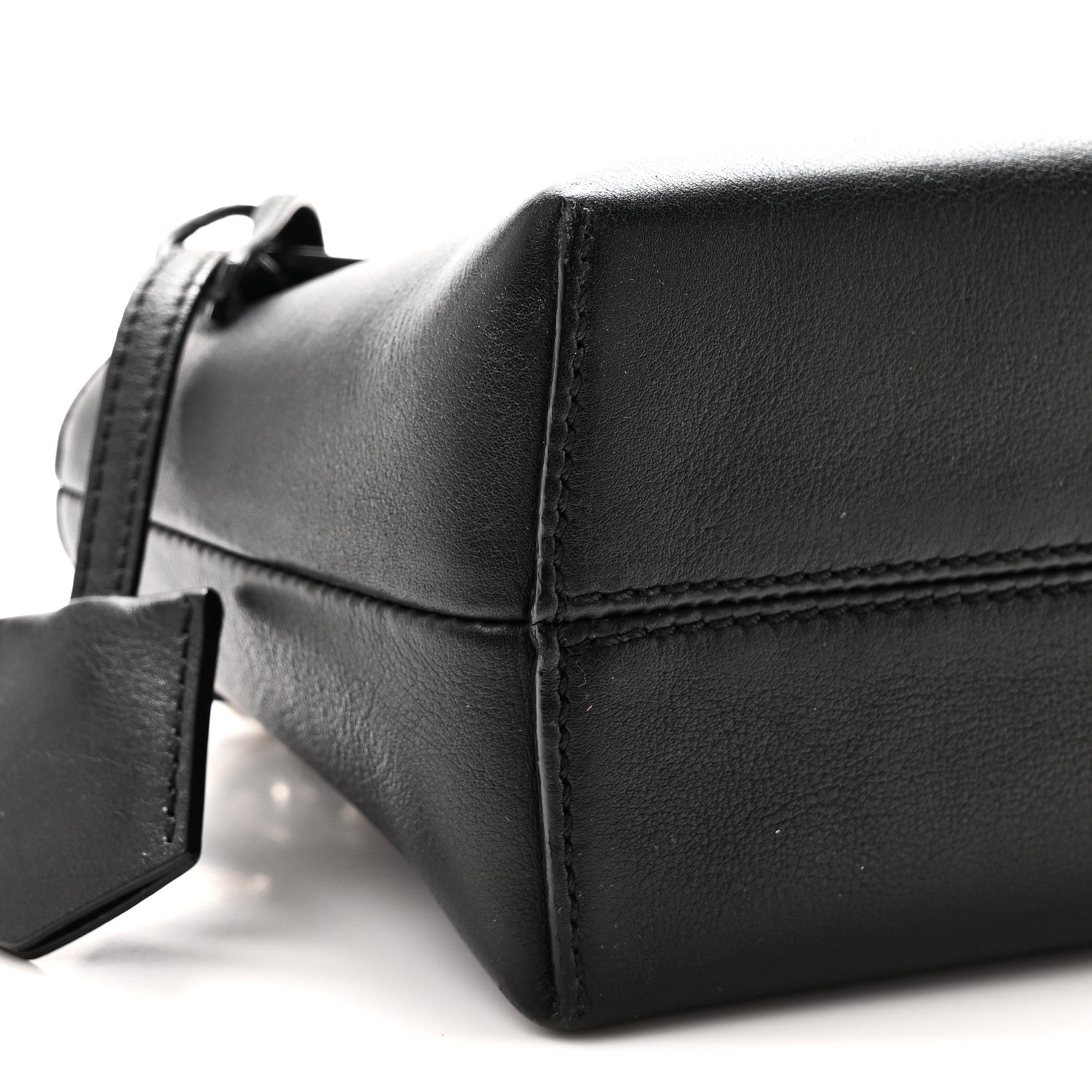 Fendi Shiny Nappa Crystal Croc Tail Mini By The Way Boston Bag Black Smoky Quartz 9 of 10