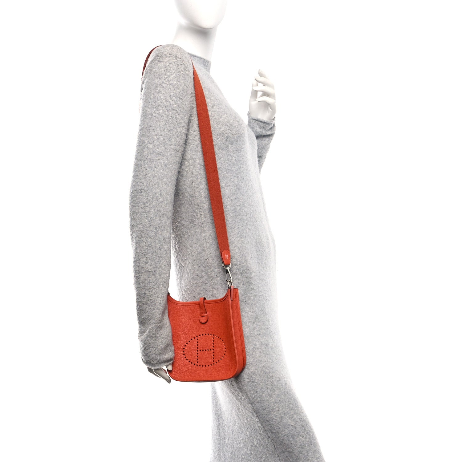 Hermes Taurillon Clemence Amazone Evelyne Terre Battue Cuivre 2 of 12