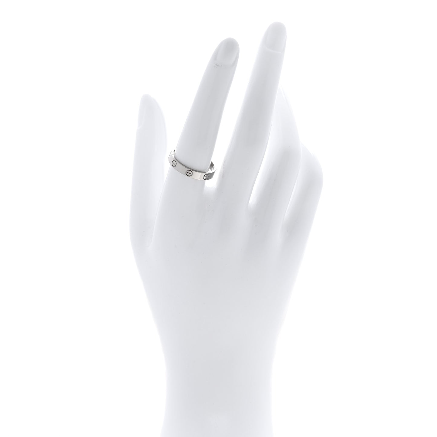 18K White Gold 3.5mm LOVE Wedding Band Ring 57 8