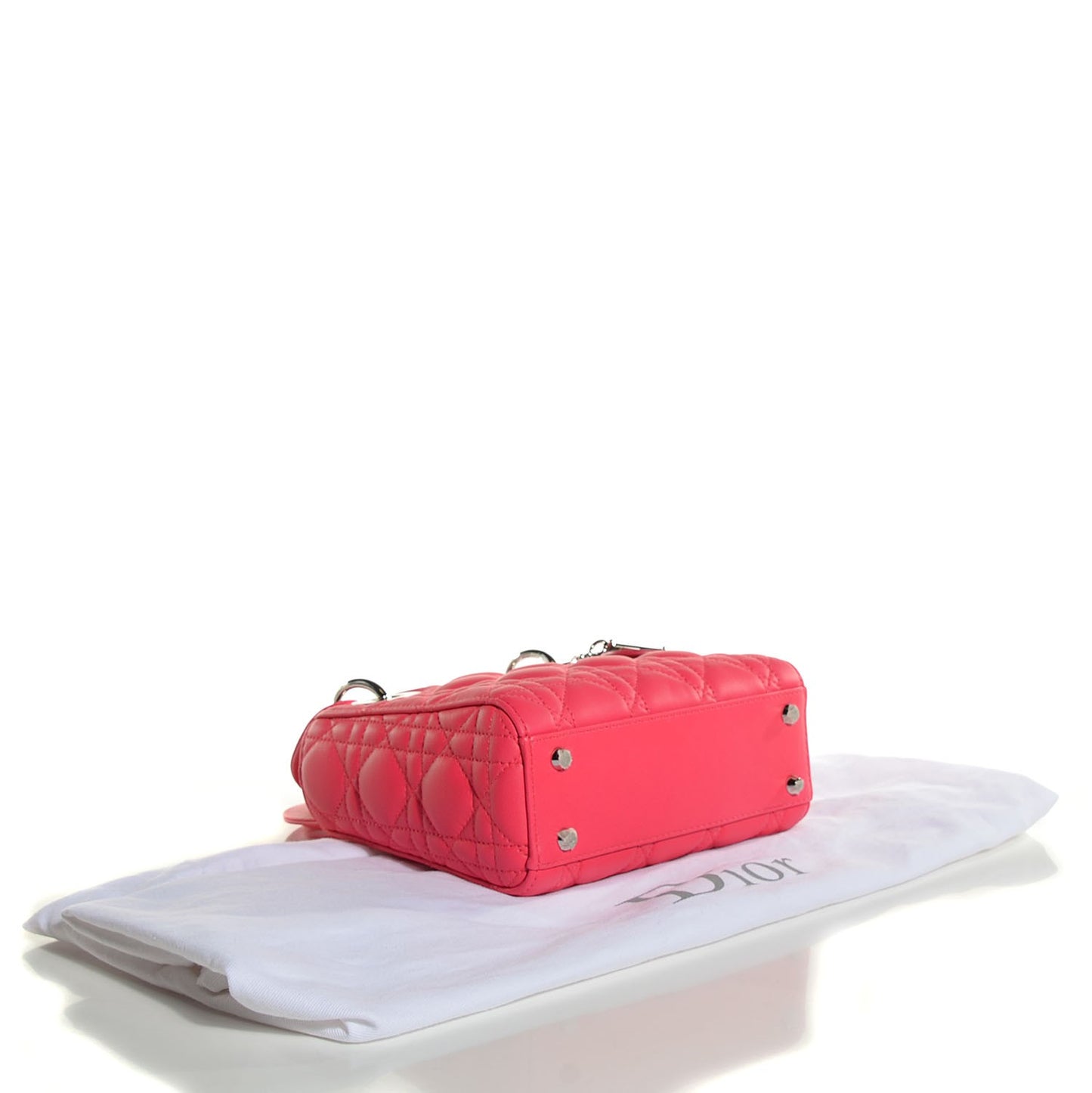 Lambskin Cannage Mini Lady Dior Deep Rose