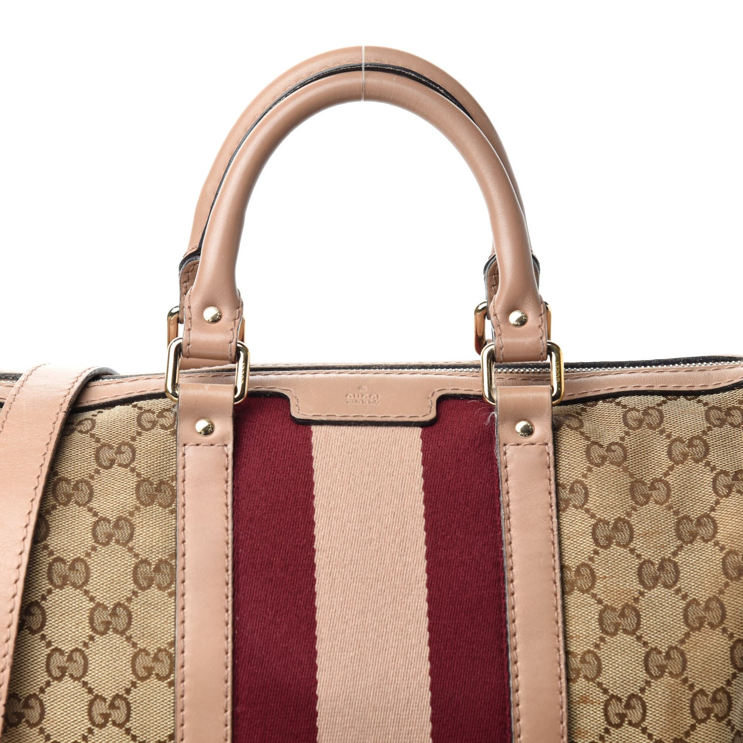 Gucci Monogram Vintage Web Medium Boston Pink 22 of 22