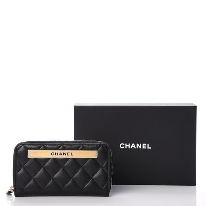 Chanel Lambskin Quilted Small Trendy CC Zip Around Wallet Black 9 of 9