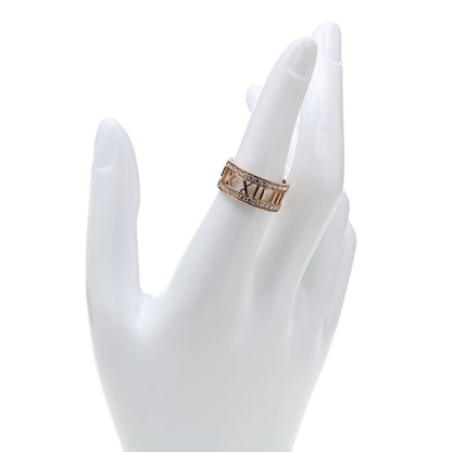 Tiffany 18K Rose Gold Diamond Wide Atlas Open Ring 54 7 2 of 6