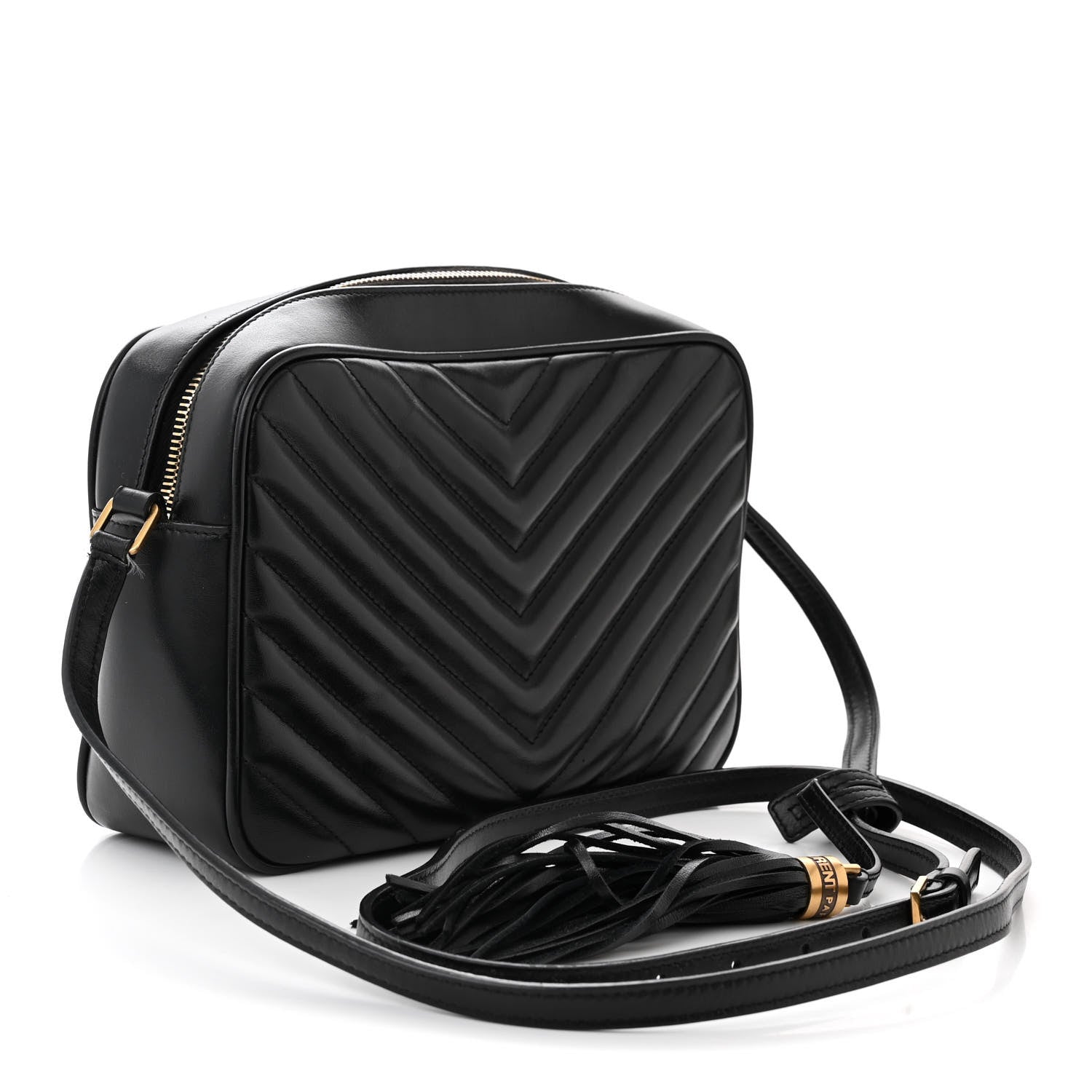 Saint Laurent Calfskin Matelasse Monogram Lou Camera Bag Black 3 of 14
