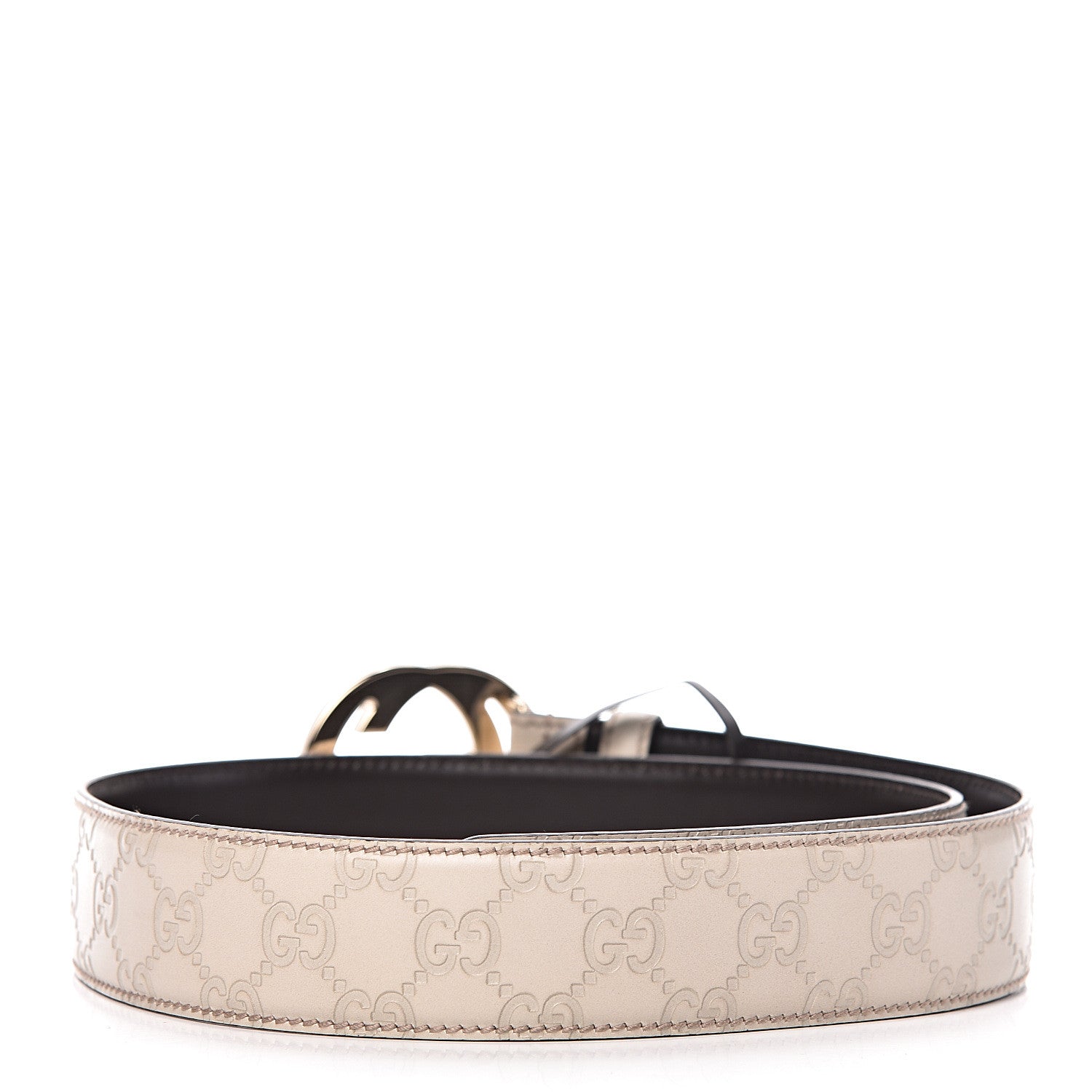 Gucci Guccissima Interlocking G 40mm Belt 85 34 Off White 3 of 6