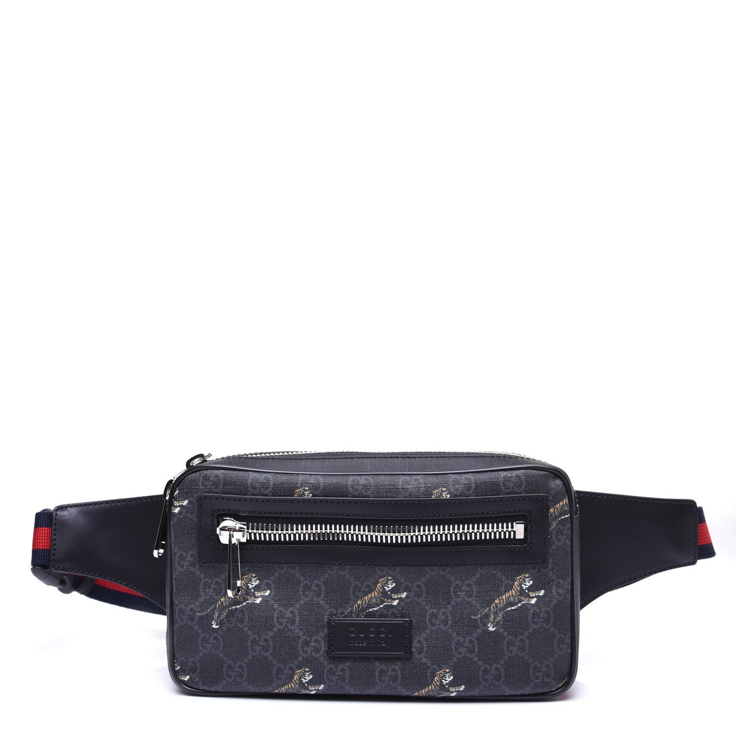 Gucci Soft GG Supreme Monogram Tigers Belt Bag Black Multicolor 1 of 12