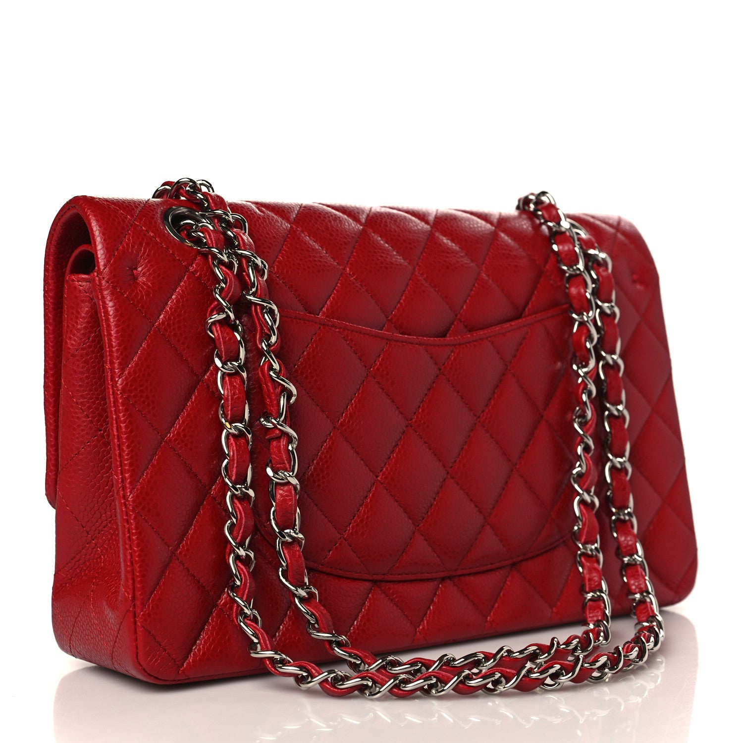 Chanel Caviar Quilted Medium Double Flap Red 3 of 10