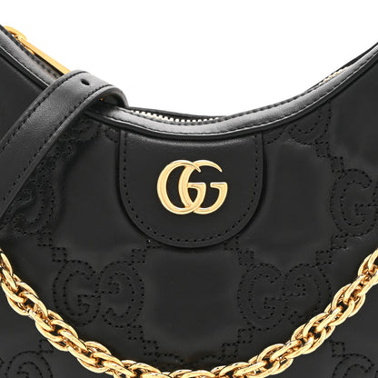 Gucci Calfskin GG Matelasse Mini Hobo Shoulder Bag Black 9 of 11