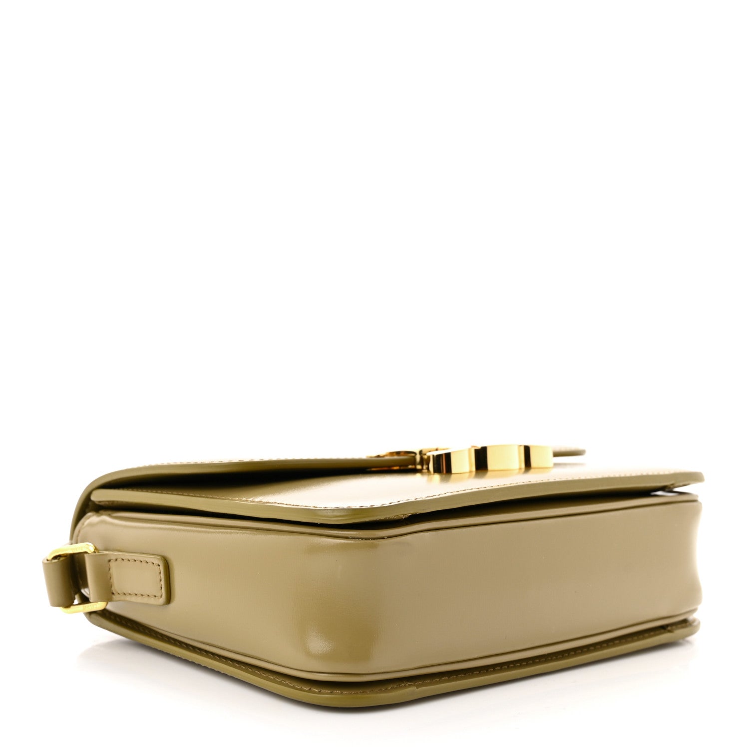 Celine Shiny Calfskin Teen Triomphe Olive 4 of 12