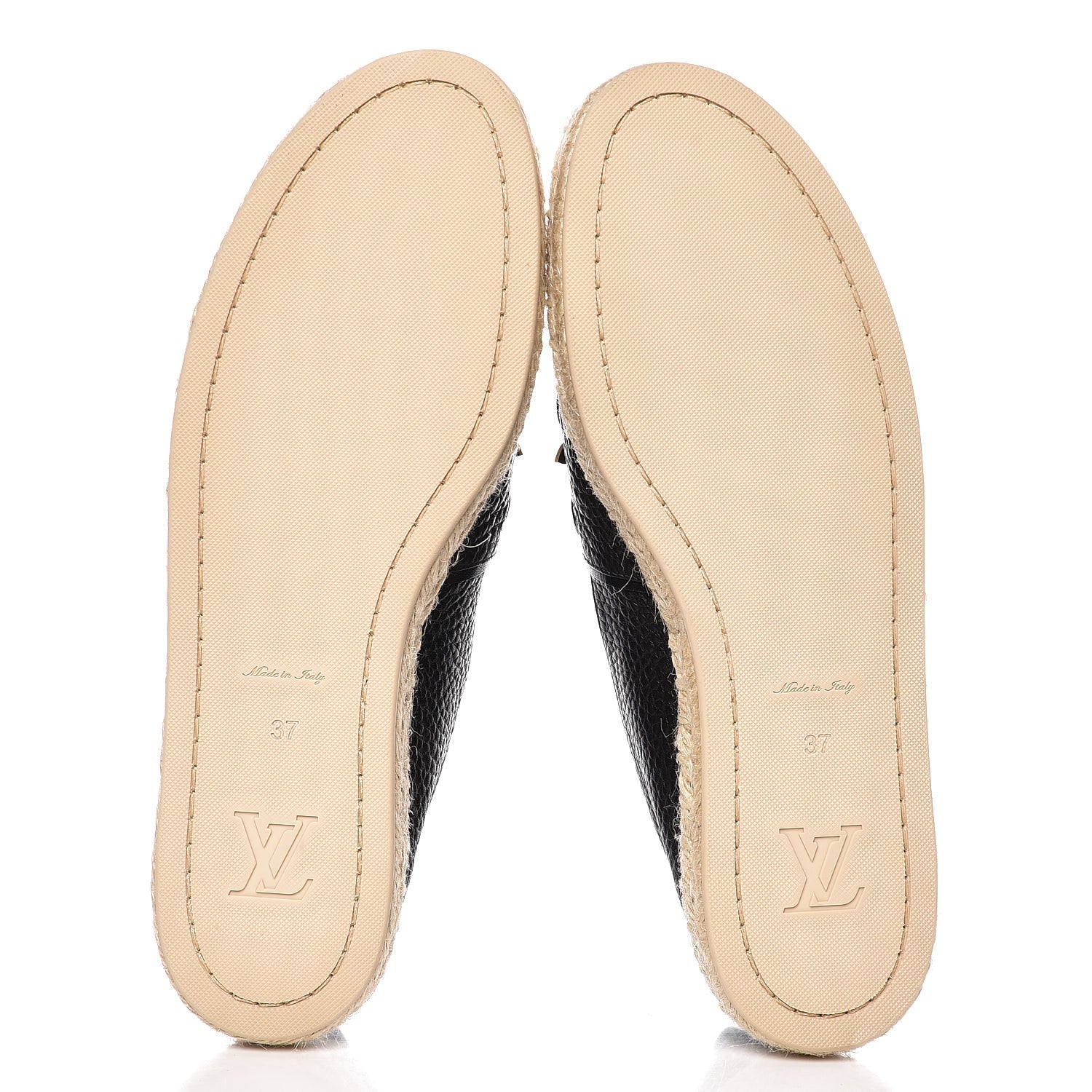 Louis Vuitton Calfskin Tropical Bloom Espadrille Flat 37 Black 5 of 8