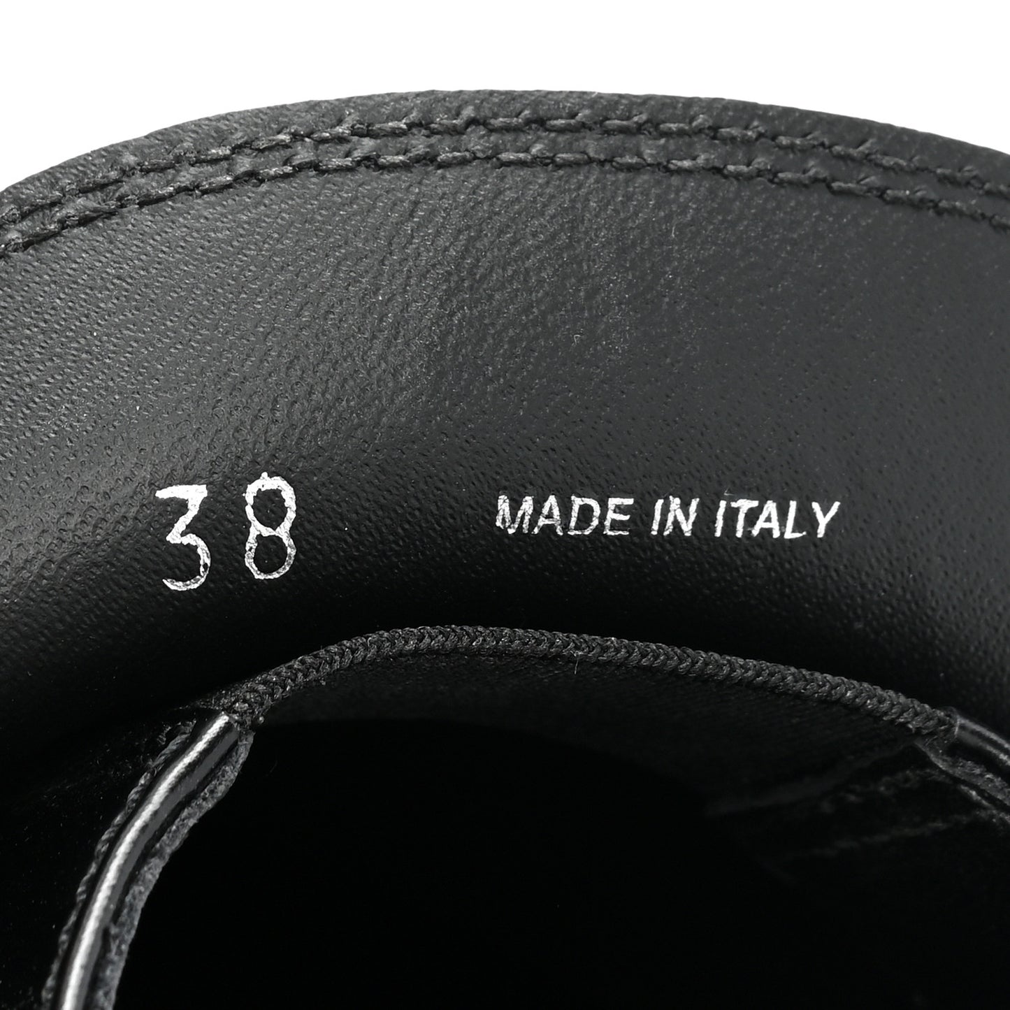 Spazzolato Metal Triangle Logo 50mm Loafers 38 Black