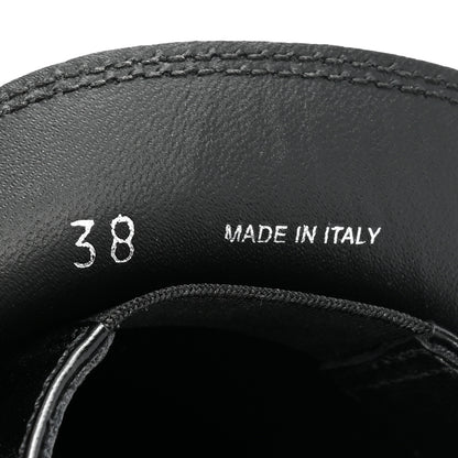 Prada Spazzolato Metal Triangle Logo 50mm Loafers 38 Black 8 of 12