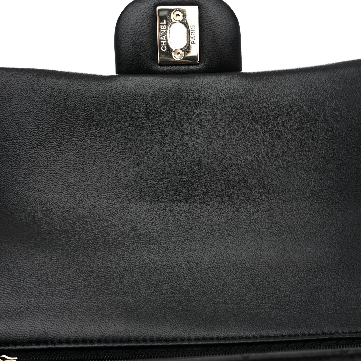Lambskin Quilted Mini Top Handle Rectangular Flap Black