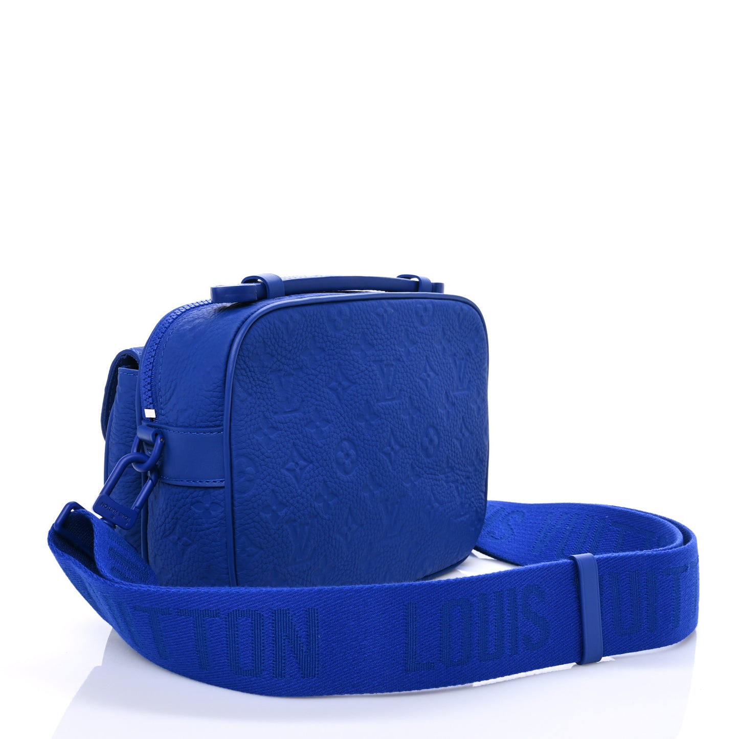 Taurillon Monogram S Lock Messenger Blue