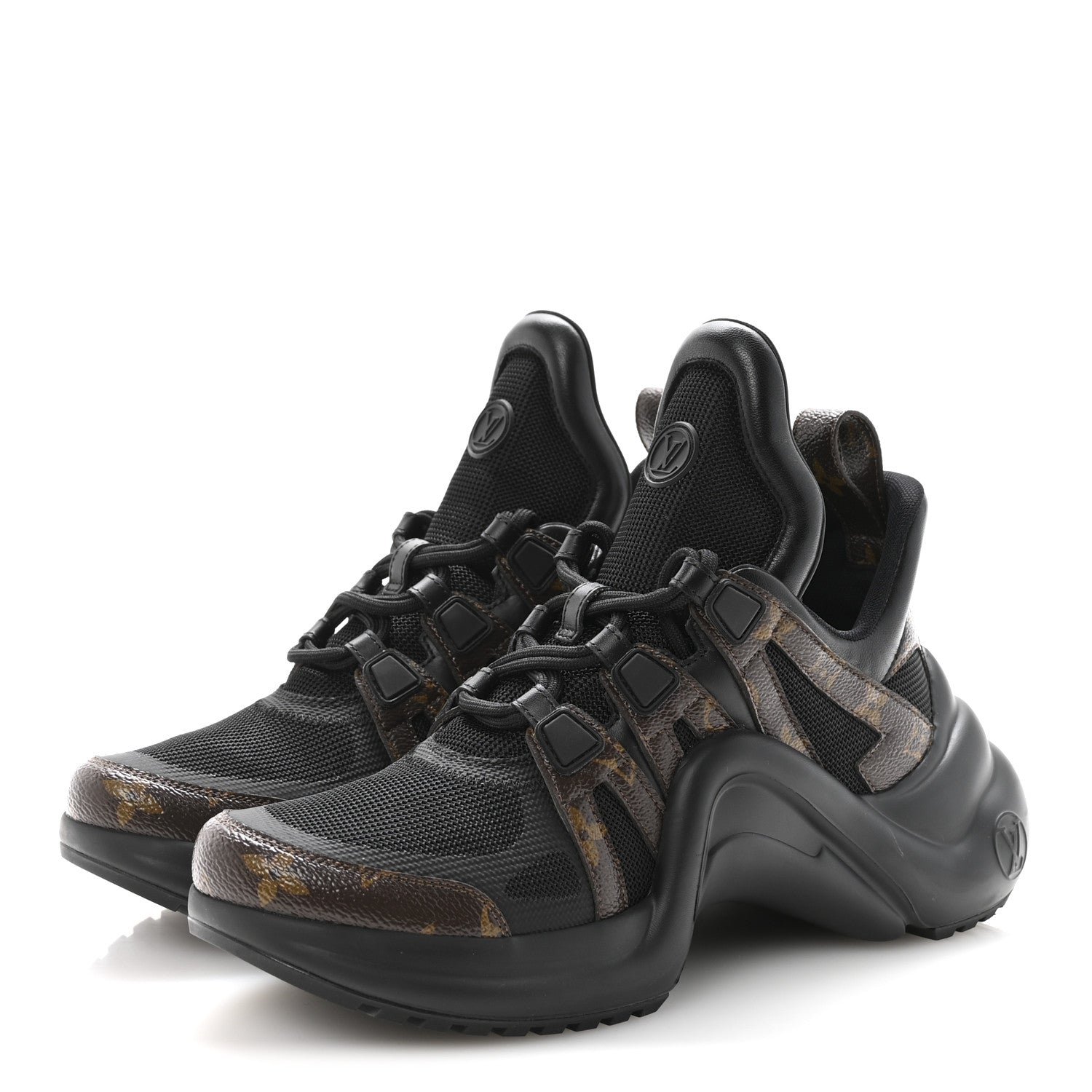 Louis Vuitton Calfskin Patent Monogram LV Archlight Sneakers 39 Black 4 of 10