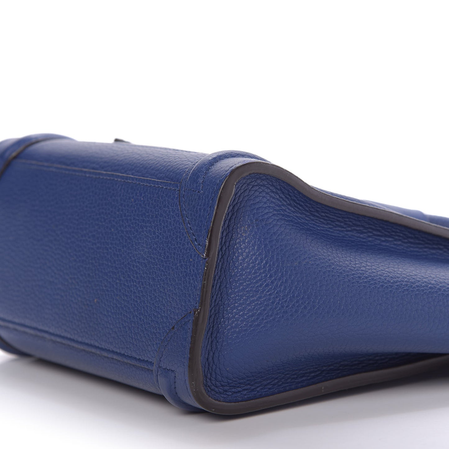 Drummed Calfskin Nano Luggage Indigo