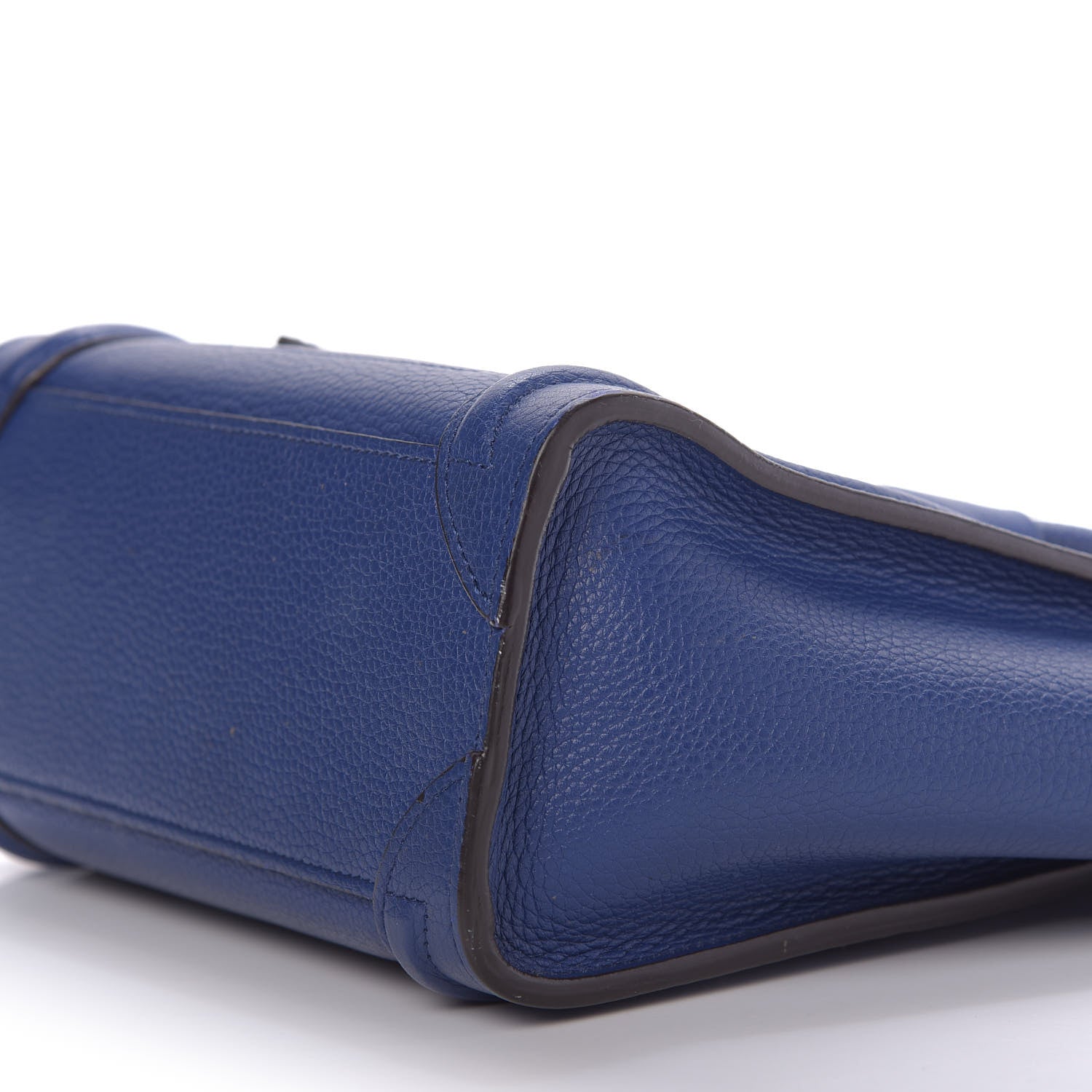 Celine Drummed Calfskin Nano Luggage Indigo 8 of 10