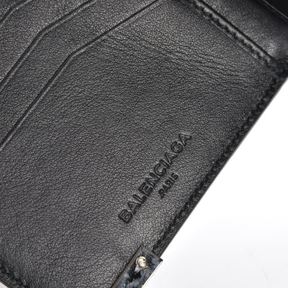 Balenciaga Grained Calfskin Phileas Square Wallet Black 6 of 9