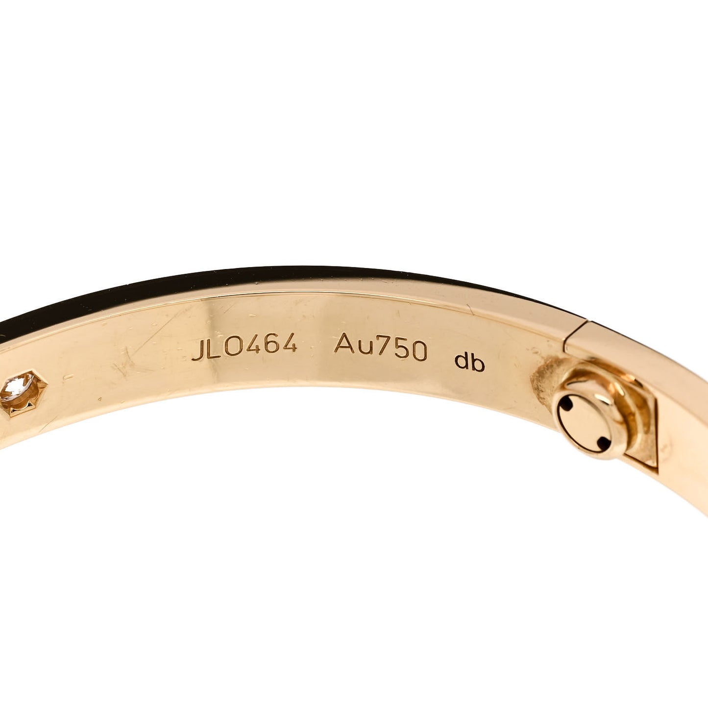 18K Yellow Gold 4 Diamond LOVE Bracelet 18