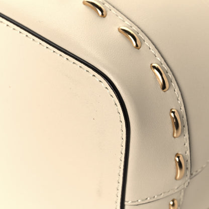 Fendi Vitello King F is Fendi Logo Debossed Metal Stitch Mini Mon Tresor Bucket Bag Pergamena 10 of 14