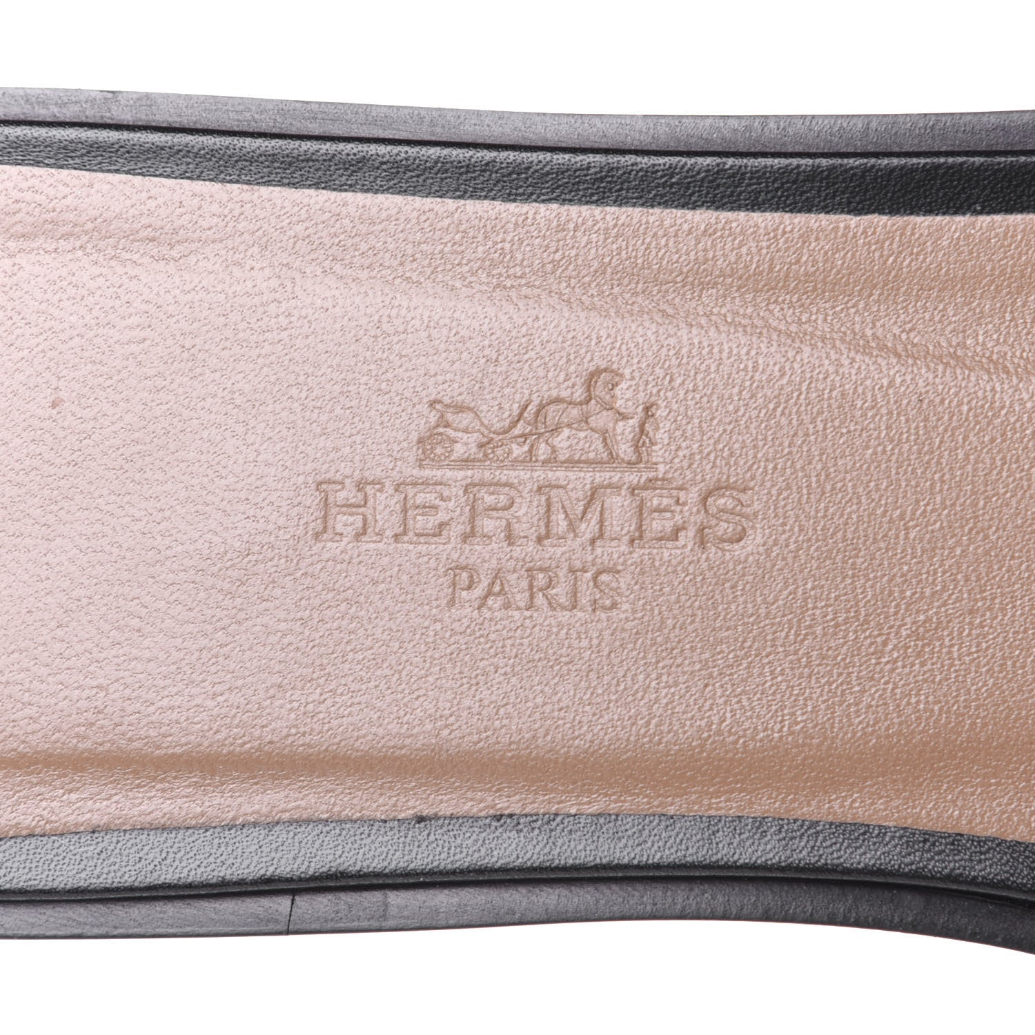 Hermes Box Calfskin Oran Sandals 36 Black 9 of 10