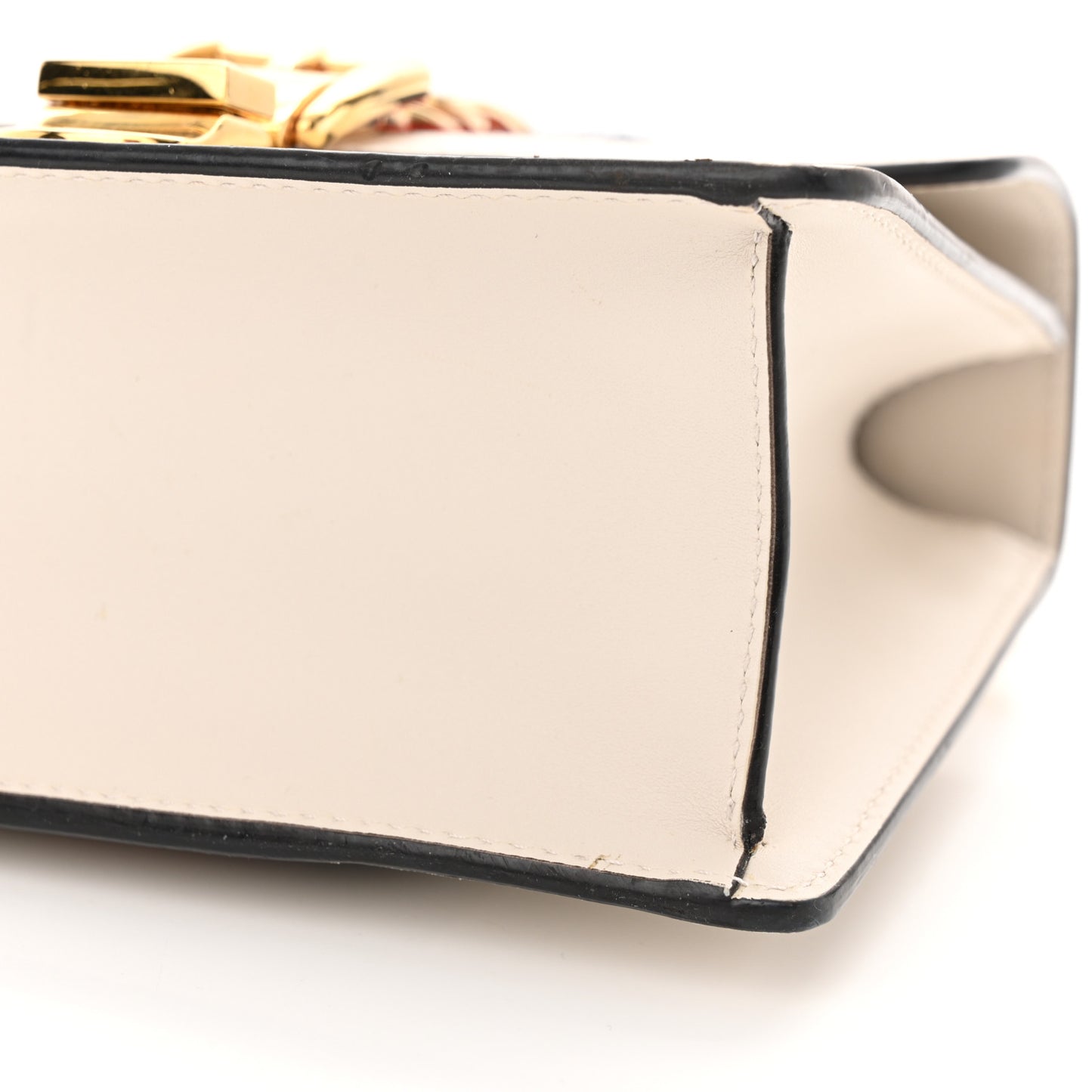 Calfskin Mini Sylvie Chain Shoulder Bag White