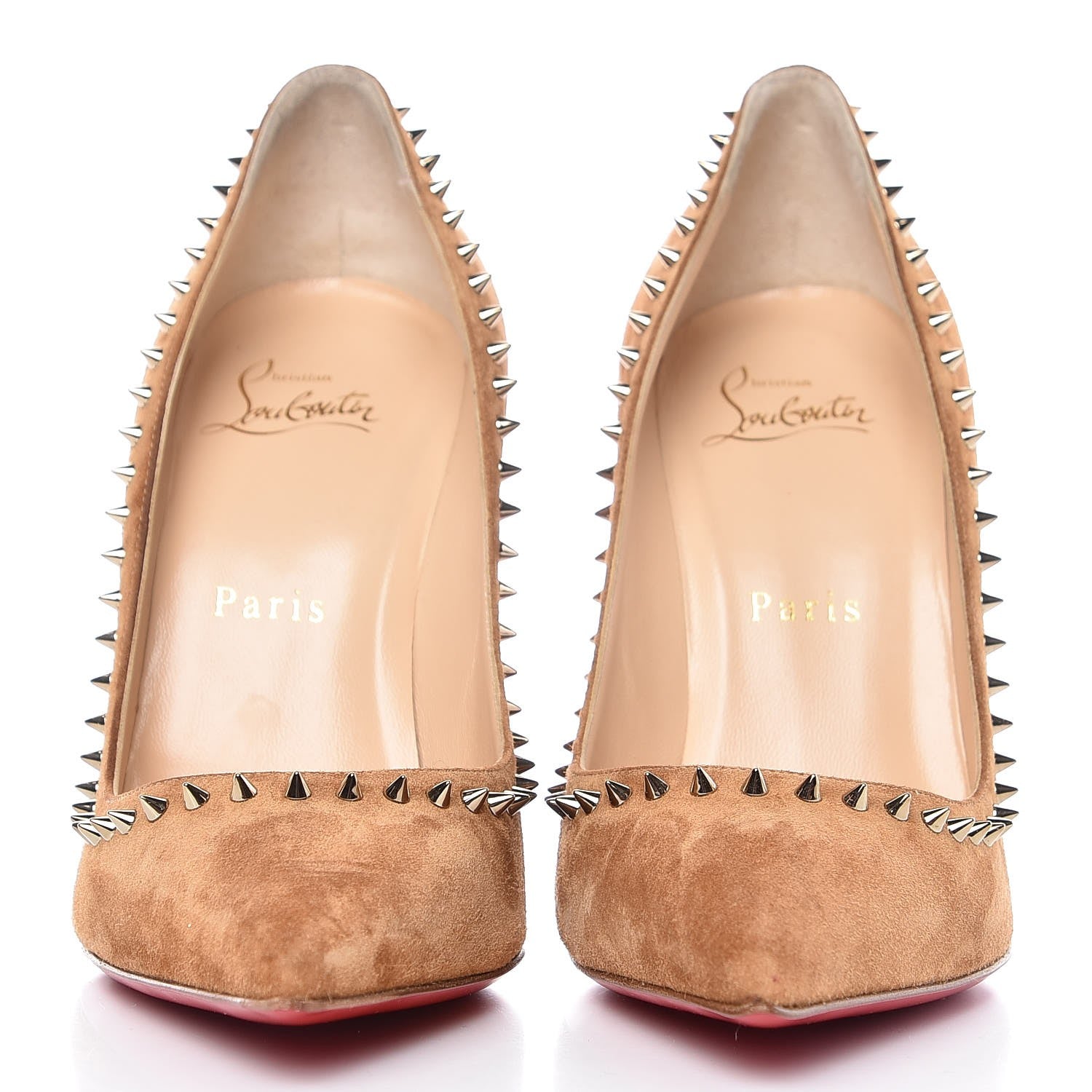 Christian Louboutin Veau Velours Anjalina 100 Pumps 36.5 Macchiato 2 of 8