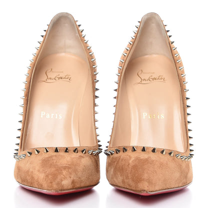 Christian Louboutin Veau Velours Anjalina 100 Pumps 36.5 Macchiato 2 of 8