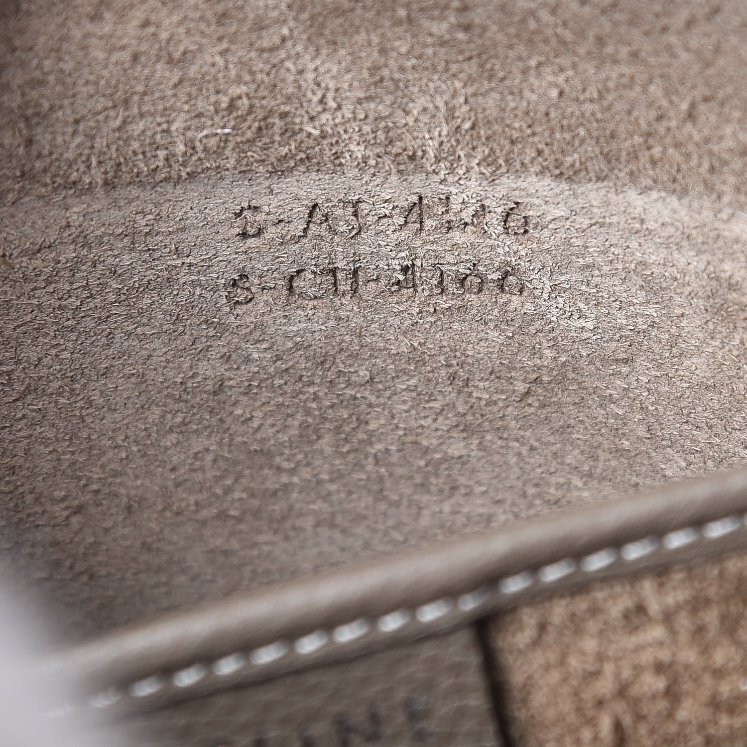 Celine Drummed Calfskin Nano Luggage Souris 7 of 10