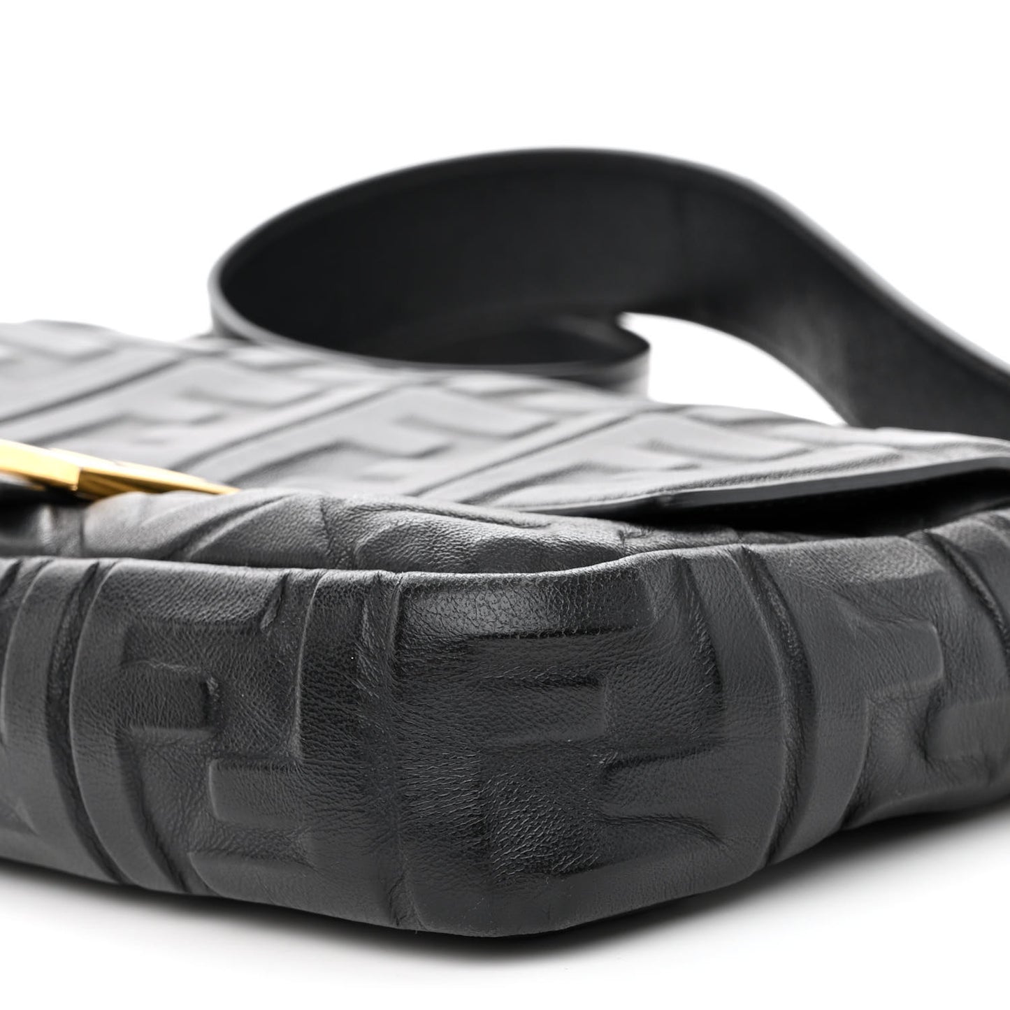 Nappa FF 1974 Embossed Baguette Black