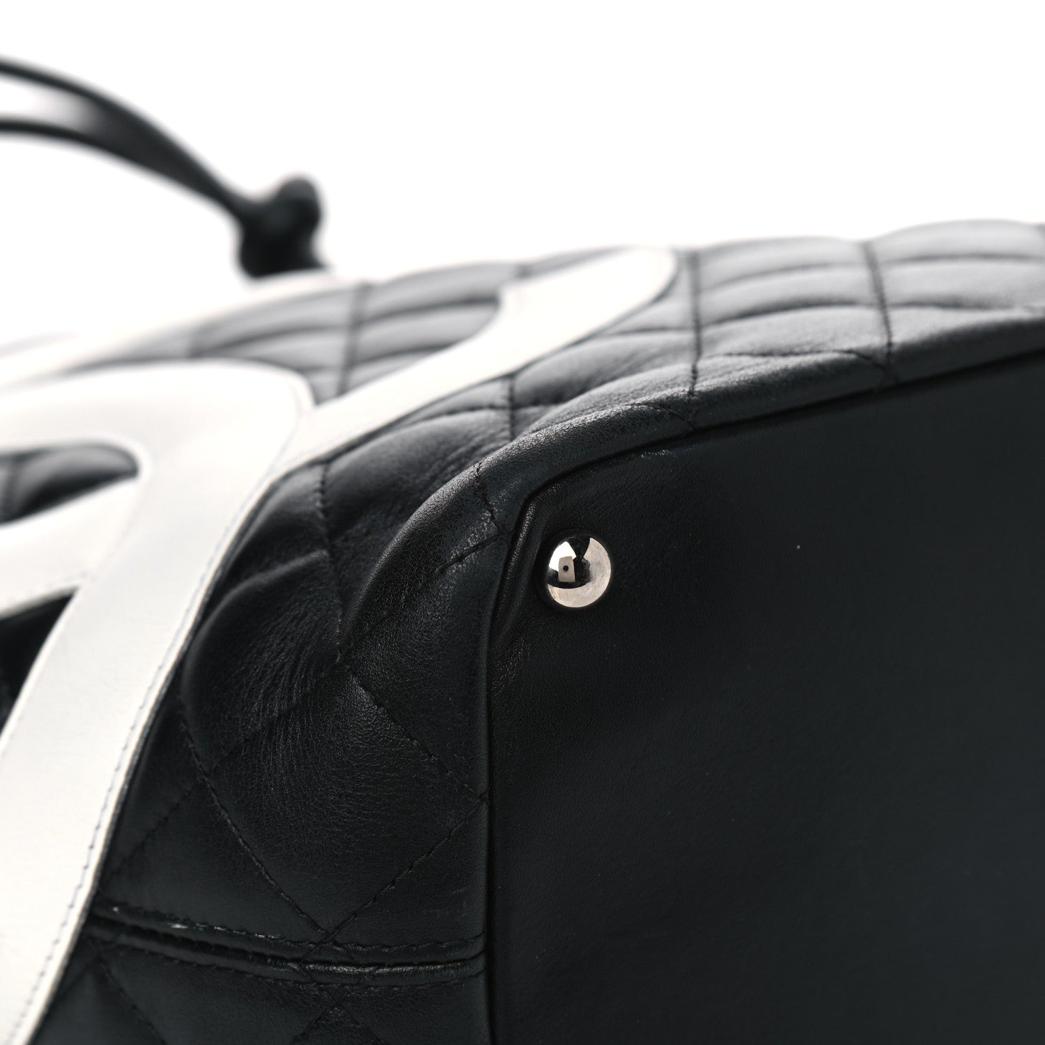 Chanel Calfskin Quilted Medium Cambon Tote Black White 5 of 8
