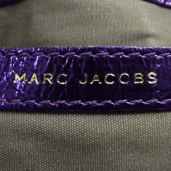Leather O.O.C Shoulder Bag Metallic Violet