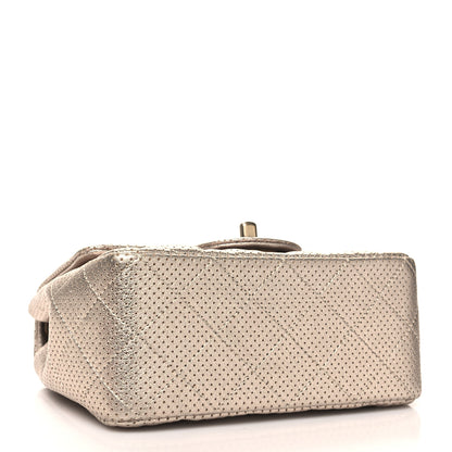 Chanel Metallic Lambskin Perforated Mini Square Flap Gold 4 of 10