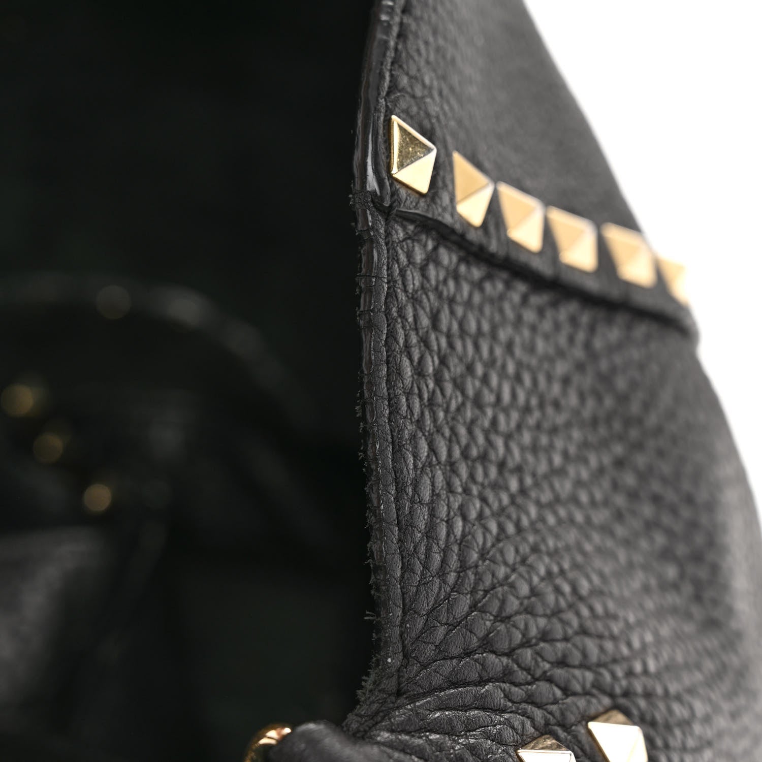 Valentino Garavani Pebbled Calfskin Rockstud Flip-Lock Messenger Bag Black 10 of 11