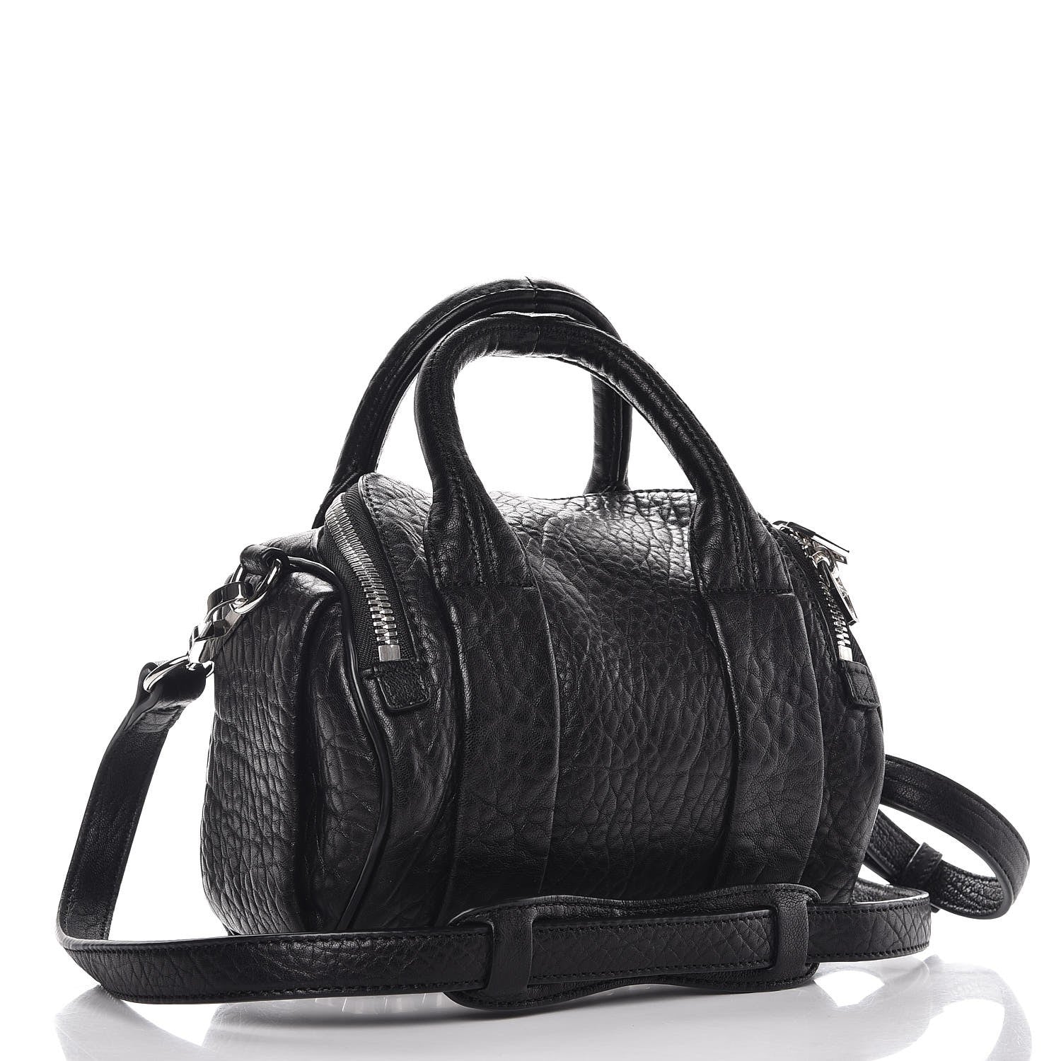 Alexander Wang Pebbled Lambskin Mini Rockie Black Rhodium Hardware 3 of 7