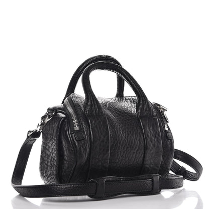 Alexander Wang Pebbled Lambskin Mini Rockie Black Rhodium Hardware 3 of 7