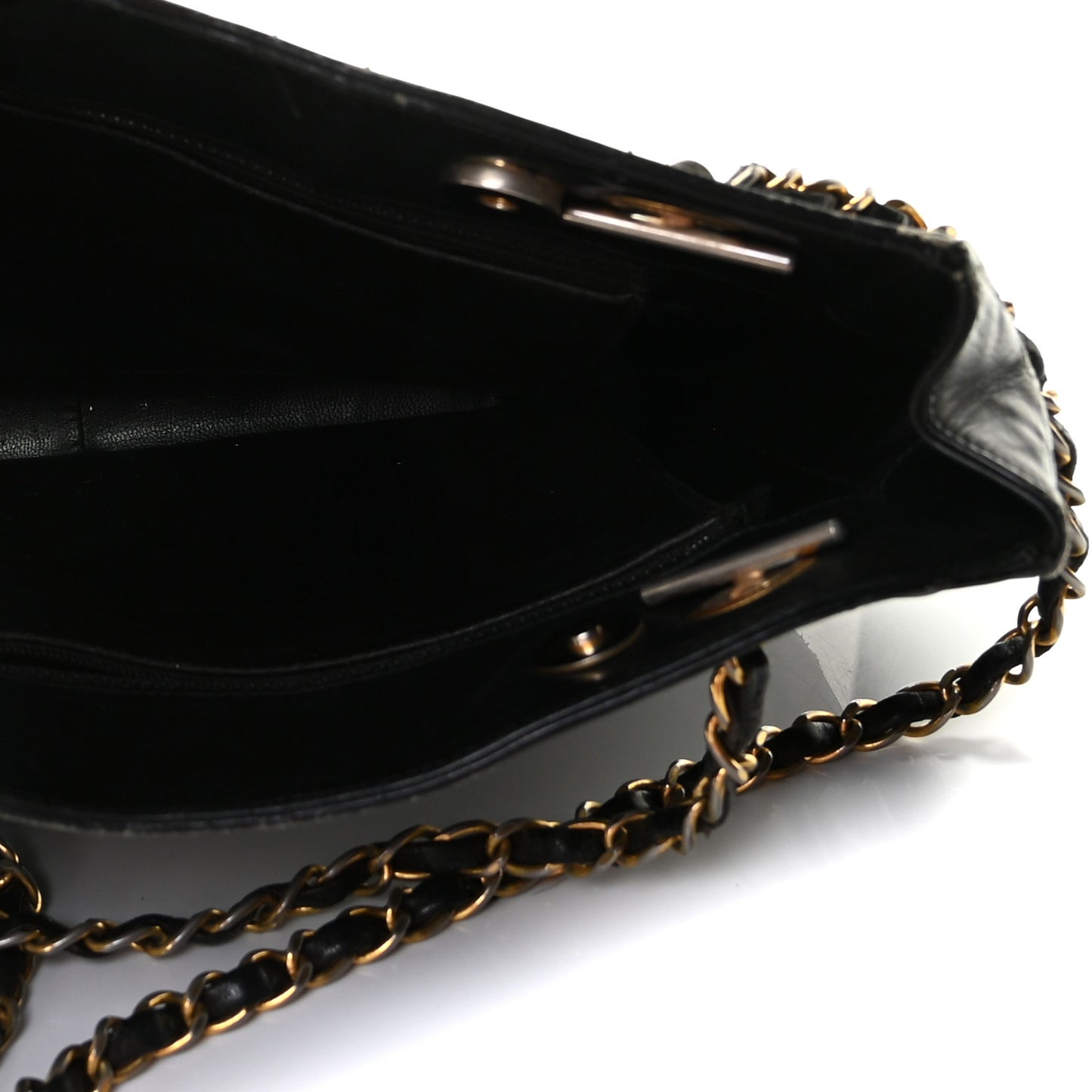 Lambskin Quilted Shoulder Bag Black