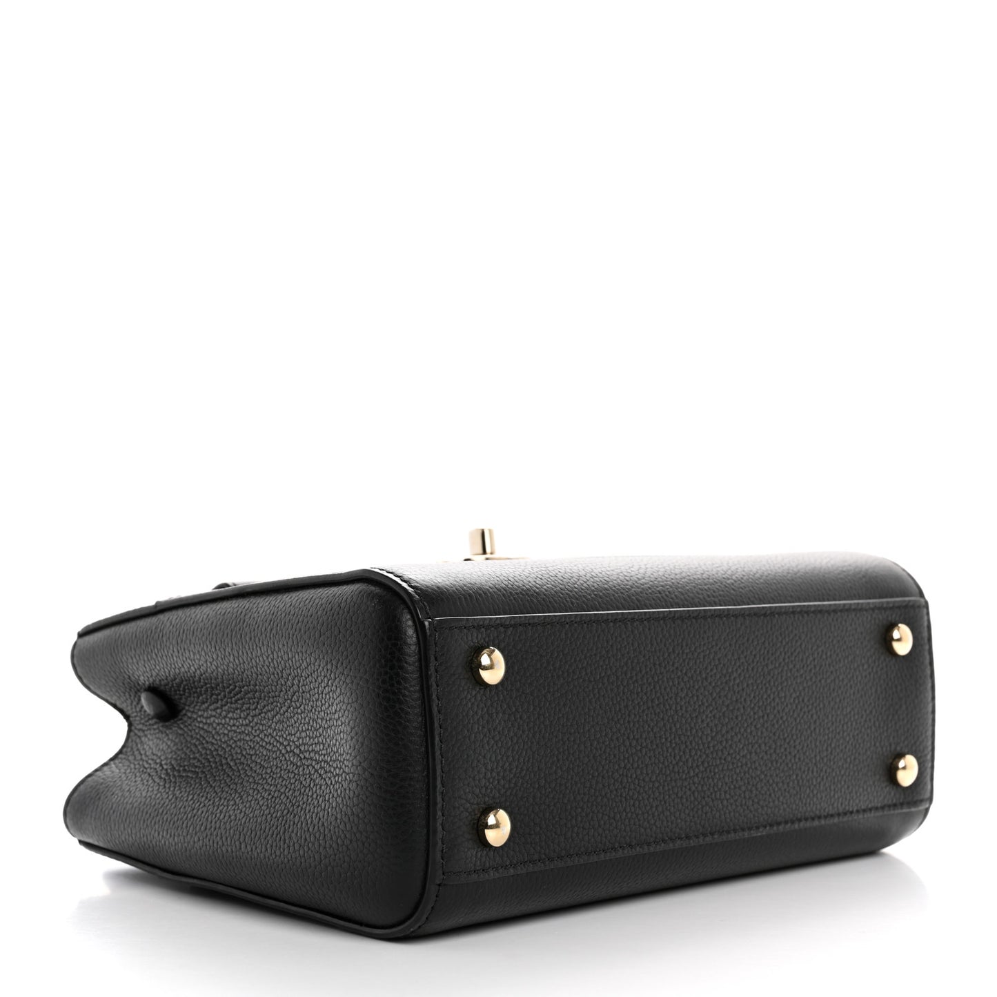 Grained Calfskin Mini Neo Executive Shopper Tote Black