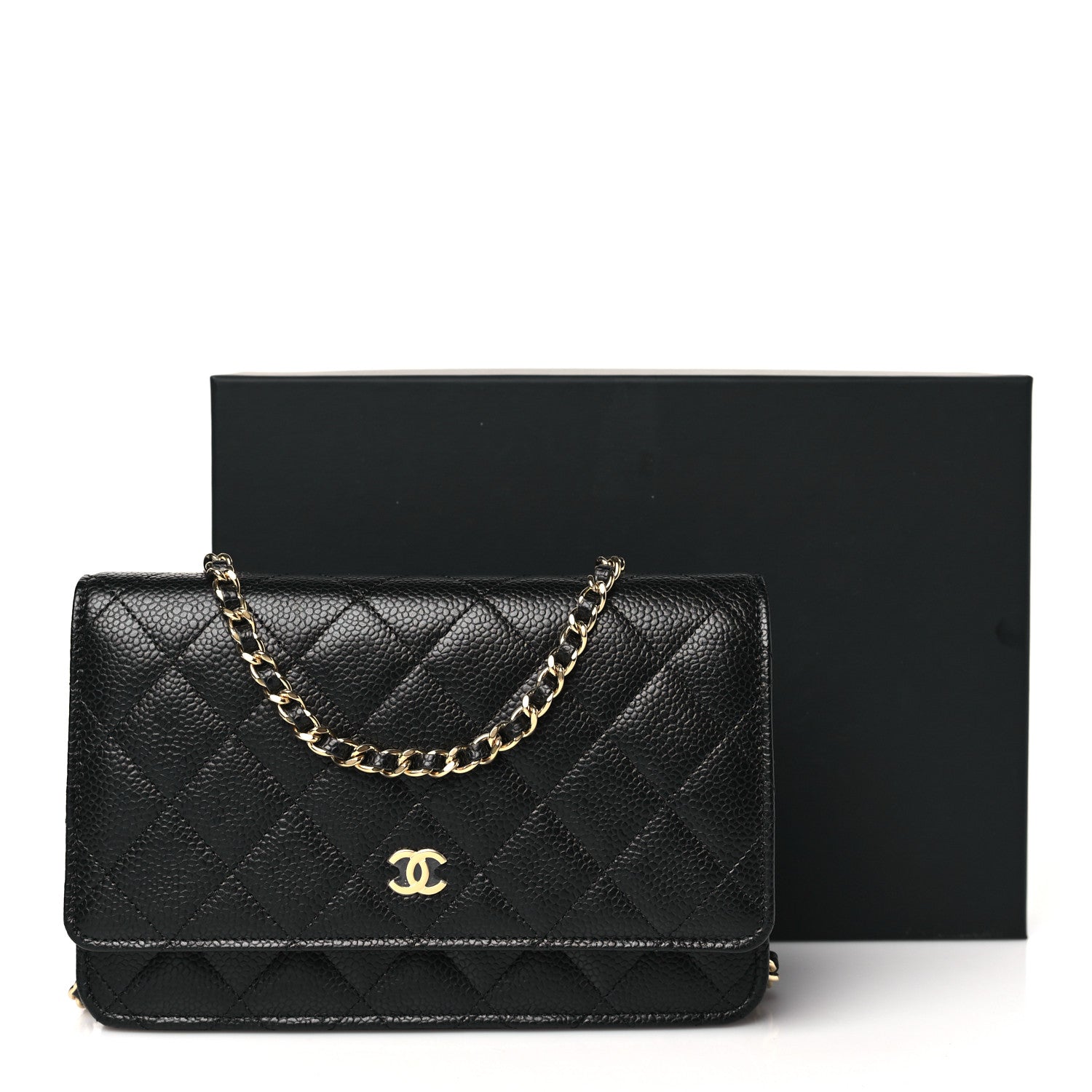 Chanel Caviar Quilted Wallet on Chain WOC Black 12 of 12