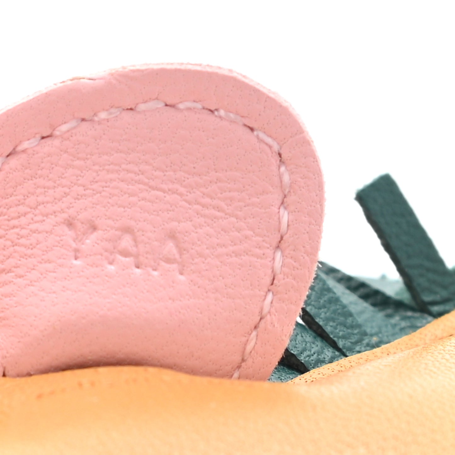 Milo Lambskin Grigri Rodeo Horse Bag Charm PM Sesame Malachite Rose Sakura