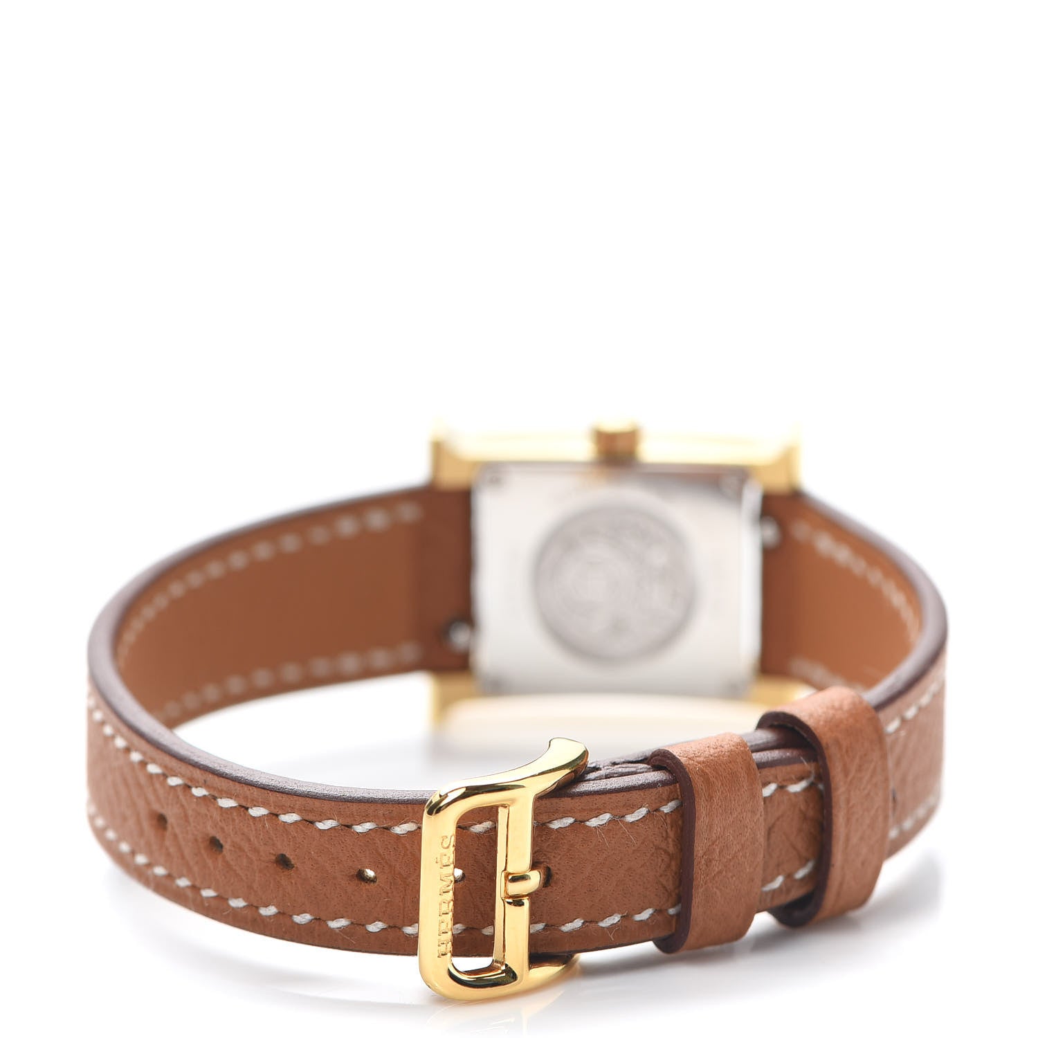 Hermes Stainless Steel Epsom 17.2mm Heure H Hour Quartz Watch Gold 3 of 5