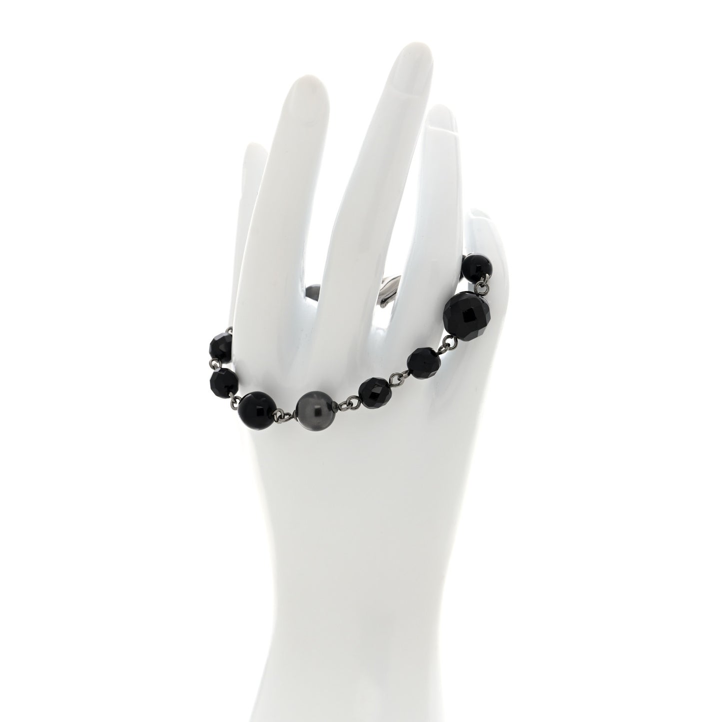 Bead Bracelet Ruthenium Black