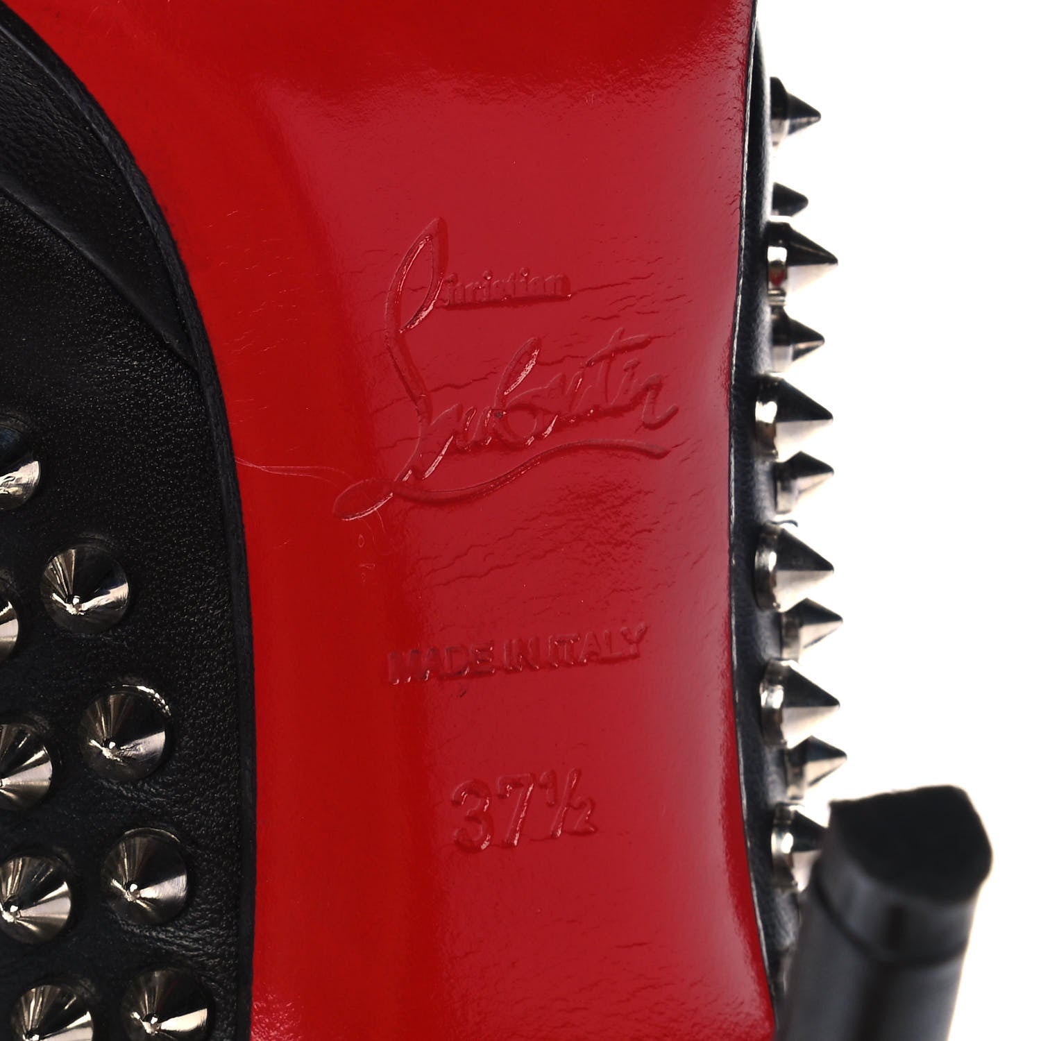 Christian Louboutin Nappa Pigalle Plato Spikes 120 Pumps 37.5 Black 6 of 10