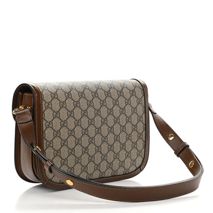 Gucci GG Supreme Monogram Horsebit 1955 Shoulder Bag Beige Brown Sugar 3 of 11