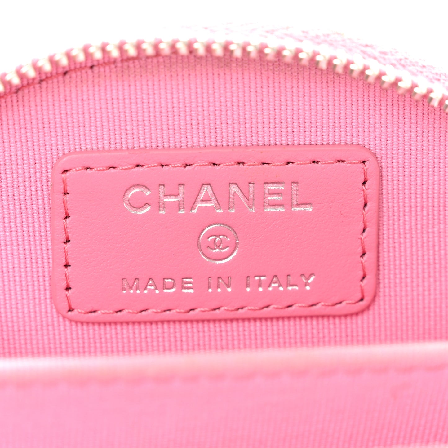 Caviar Quilted Boy Zipped Coin Purse Light Pink