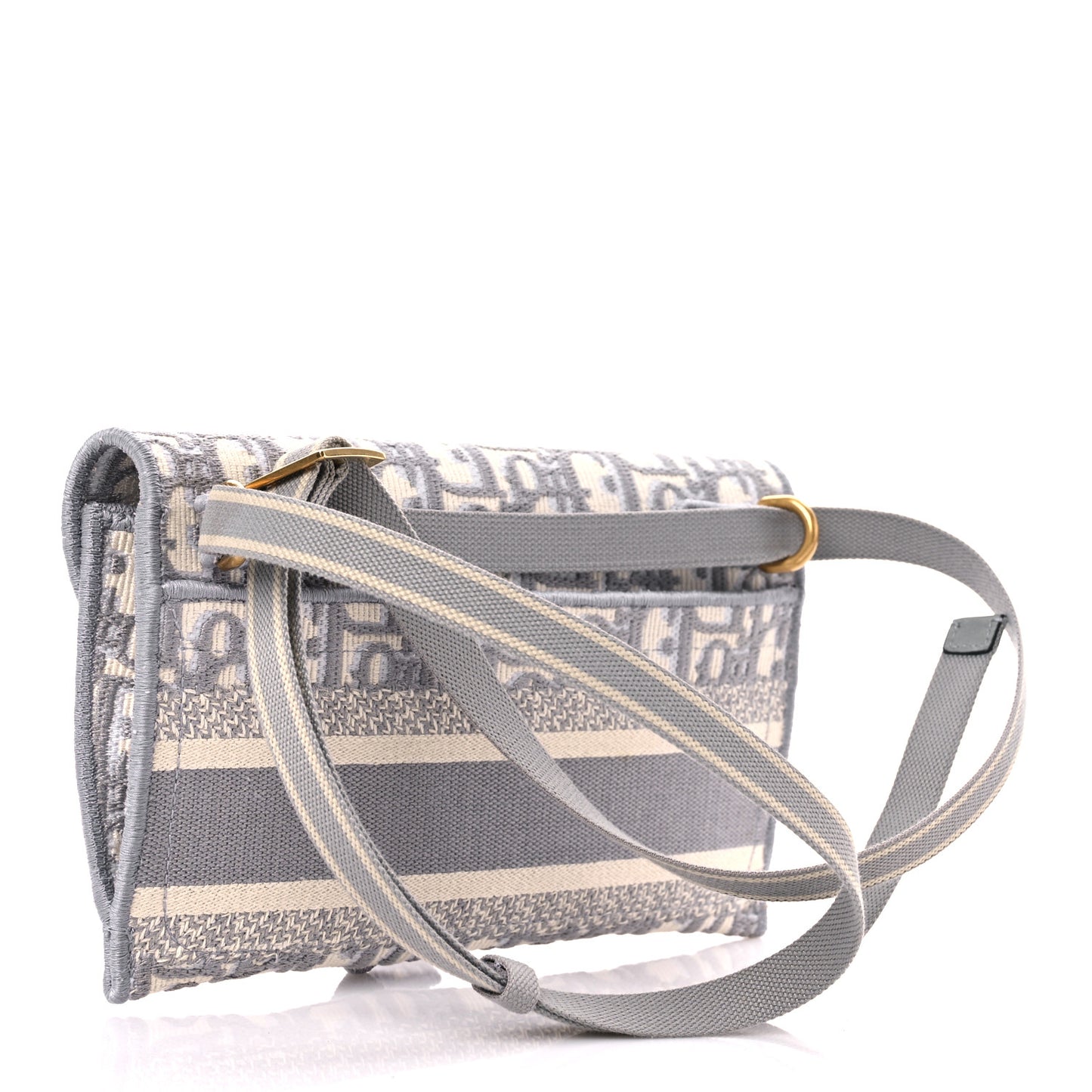 Oblique Slim Saddle Pouch Grey