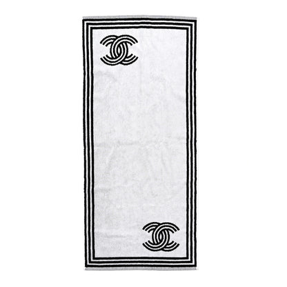 Chanel Terry Cotton CC Sports Set Towel Black White 2 of 6