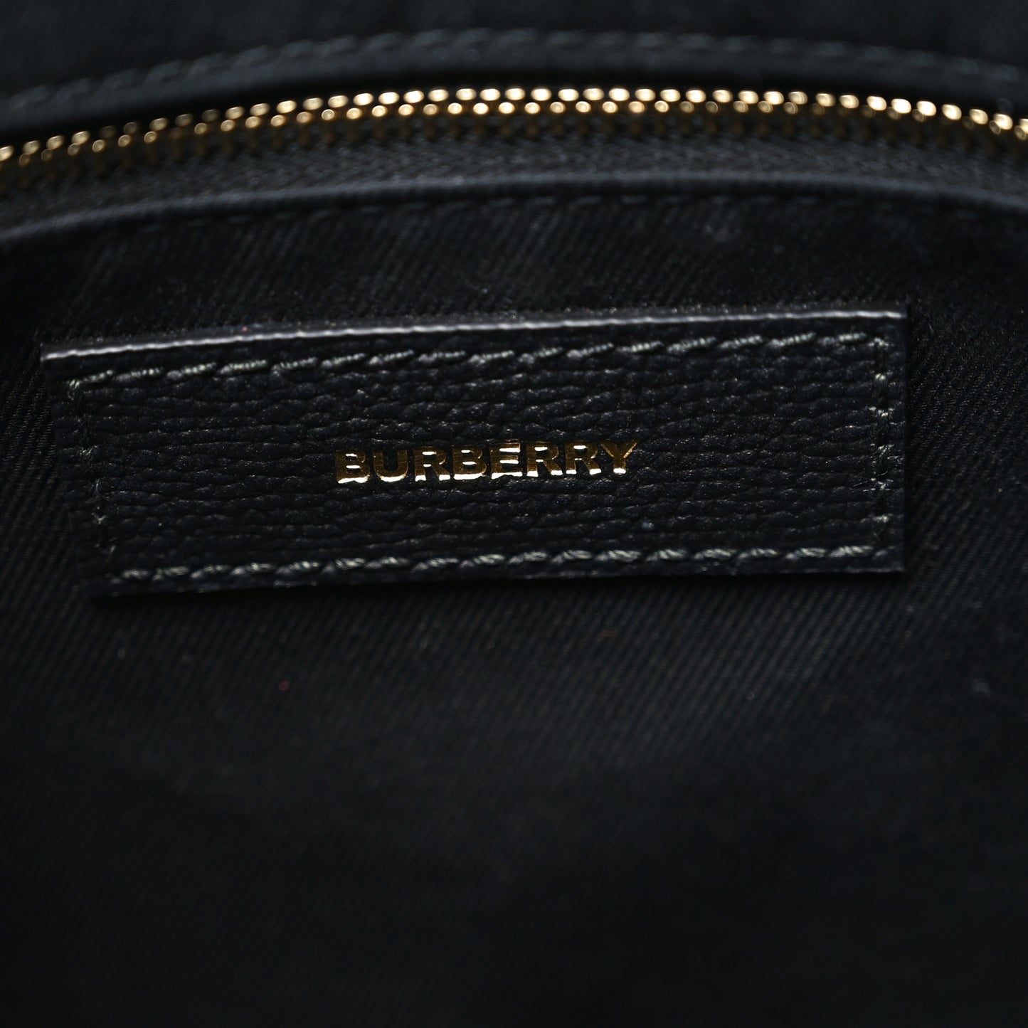 Grainy Calfskin House Check Medium Banner Tote Black