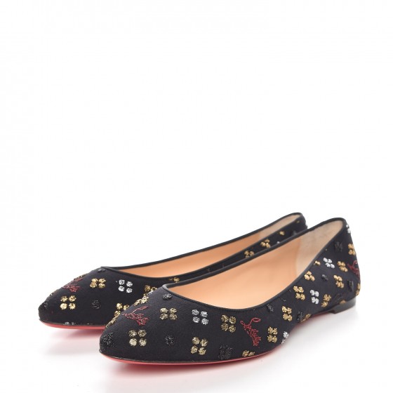 Christian Louboutin Jacquard Loubi In The Sky Eloise Flats 40 Multi Black 3 of 7