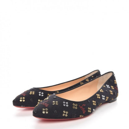 Christian Louboutin Jacquard Loubi In The Sky Eloise Flats 40 Multi Black 3 of 7